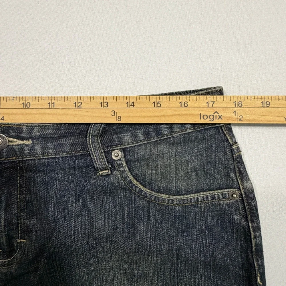 Tommy Hilfiger Denim Skirt Women's 10 Blue Raw Hem Casual Mini Jean Skirt